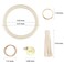 Weixiltc Leather Wristlet Keychain Big O Bracelet with Tassel Beige