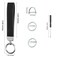 Weixiltc Quilted Leather Wristlet Keychain DRing Car Key Holder Black