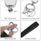 Weixiltc Quilted Leather Wristlet Keychain DRing Car Key Holder Black