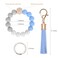 Weixiltc Silicone Beaded Keychain Wristlet with Tassel for Women Blue