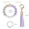 Weixiltc Silicone Beaded Keychain Wristlet with Tassel for Women Purple