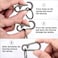 Wikavanli Metal Keychains Keyring Key Chain Ring Clip Holder Organizer for Home Car Keys Key Finder Women Men 2 Black