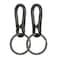 Wikavanli Metal Keychains Keyring Key Chain Ring Clip Holder Organizer for Home Car Keys Key Finder Women Men 2 Black