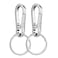 Wikavanli Metal Keychains Keyring Key Chain Ring Clip Holder Organizer for Home Car Keys Key Finder Women Men 2 Silver