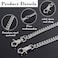 WY LIGHTING LEVEL Waist Chain Heavy Duty Metal Keychain Punk Wallet Chains Hip Hop Keyholder Round Clasp Goth Keyring for PantsSilver