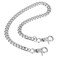WY LIGHTING LEVEL Waist Chain Heavy Duty Metal Keychain Punk Wallet Chains Hip Hop Keyholder Round Clasp Goth Keyring for PantsSilver