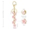 XGALBLA Light Pink Cute Initial Letter A Keychain for Women Flower Bag Charms Letter Keyring Purse Bag AccessoriesLight Pink A