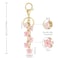 XGALBLA Light Pink Cute Initial Letter A Keychain for Women Flower Bag Charms Letter Keyring Purse Bag AccessoriesLight Pink A