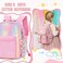 XGALBLA Light Pink Cute Initial Letter A Keychain for Women Flower Bag Charms Letter Keyring Purse Bag AccessoriesLight Pink A