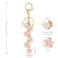 XGALBLA Light Pink Cute Initial Letter M Keychain for Women Flower Bag Charms Letter Keyring Purse Bag AccessoriesLight Pink M