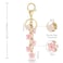 XGALBLA Light Pink Cute Initial Letter M Keychain for Women Flower Bag Charms Letter Keyring Purse Bag AccessoriesLight Pink M