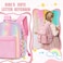 XGALBLA Light Pink Cute Initial Letter M Keychain for Women Flower Bag Charms Letter Keyring Purse Bag AccessoriesLight Pink M