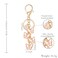 XGALBLA Pink Cute Initial Letter A Keychain for Women Butterfly Bag Charms Acrylic Crystal Butterfly Letter Keyring Purse Bag Accessories