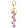 XGALBLA Purple Cute Initial Letter M Keychain for Women Flower Bag Charms Letter Keyring Purse Bag AccessoriesPurple M