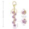 XGALBLA Purple Cute Initial Letter M Keychain for Women Flower Bag Charms Letter Keyring Purse Bag AccessoriesPurple M