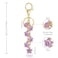 XGALBLA Purple Cute Initial Letter M Keychain for Women Flower Bag Charms Letter Keyring Purse Bag AccessoriesPurple M
