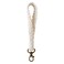 XGALBLA Soft Macrame Keychain Boho Handmade Wristlet Bracelet Keychain Country style Wrist Lanyard Handmade Weave Exquisite Holder for WomenWhite