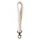 XGALBLA Soft Macrame Keychain Boho Handmade Wristlet Bracelet Keychain Country style Wrist Lanyard Handmade Weave Exquisite Holder for WomenWhite