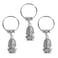 Ximimark 3 pcs Ganesha keychain sacred elephant lord of success Buddha key ring key holder