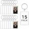 Yaomiao Acrylic Photo Frame Keychain Holder Photo Picture Insert Blank Keyring for DIY Craft15 Pieces2 x 3 Inch