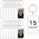 Yaomiao Acrylic Photo Frame Keychain Holder Photo Picture Insert Blank Keyring for DIY Craft15 Pieces2 x 3 Inch