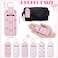 Yeyeplum 12 Pcs Lipstick Holder Keychain Bulk Cute Pocket Lip Balm Holder Keychain Backpack Purse Accessories for Women Lip Gloss Sleeve Pouch 6 StylePink Bow