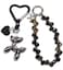 YOU WIZV Black Balloon Dog Keychain Cute Women Key Chain Accessories Aesthetic Charms for Purse Bag Handbag Backpack