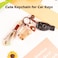 YOU WIZV Liquid Keychain Kawaii Keychain Cat Keychain Cute Keychains for Women Girls KidsWater Key Chains for Backpack