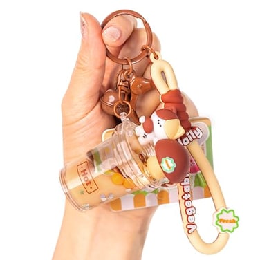 YOU WIZV Liquid Keychain Kawaii Keychain Cat Keychain Cute Keychains for Women Girls KidsWater Key Chains for Backpack