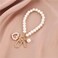 YSSZAM Gold Womens Imitation Pearl Chain Key Chain Backpack Key Pendant Accessories Key Ring Charm GiftsLove Heart Womens Keyrings and Keychains