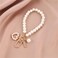YSSZAM Gold Womens Imitation Pearl Chain Key Chain Backpack Key Pendant Accessories Key Ring Charm GiftsLove Heart Womens Keyrings and Keychains
