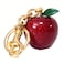 ZACAGO Cherry Bag Charm for Women Purse Accessory with Cute Fruit Design Handbag Decoration and Key Chain Resin Gold Red Apple
