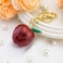 ZACAGO Cherry Bag Charm for Women Purse Accessory with Cute Fruit Design Handbag Decoration and Key Chain Resin Gold Red Apple