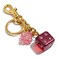 ZACAGO Dice Keychain for Women Lucky Red Dice Bag Charm with Gold Key Ring Cute Purse Accessory for Men Backpack Decor Gambling Gift