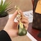 ZACAGO Pear Bag Charm for Women Keychain Purse Accessory with Cute Fruit Design Handbag Decoration and Key Chain Resin Gold Red Pear