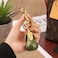 ZACAGO Pear Bag Charm for Women Keychain Purse Accessory with Cute Fruit Design Handbag Decoration and Key Chain Resin Gold Red Pear