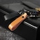 Zafolia Genuine Leather Keychain for Car Home Key Ring Strap Holder Lanyard Women Men black