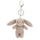 Zitokin Cute Bunny Plush Keychain Mini Rabbit Bag Charms 35 Inch Purse Charms for Handbag Backpack Pendant Gift for Women Gray Pink