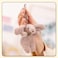 Zitokin Cute Bunny Plush Keychain Mini Rabbit Bag Charms 35 Inch Purse Charms for Handbag Backpack Pendant Gift for Women Gray Pink
