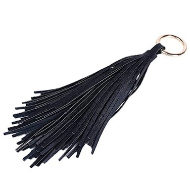 ZOONAI Women Leather Tassel Keychain Car Keyring Holder Bag Wallet Purse Decorations