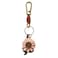 ZOUITY Leather Leaf Fruit Keychain Retro AccessoriesCute Keychains for Women Wallet BagPurse Keyring HolderWomens Key Organizer and Keychains Pendant CharmsPink Daisy