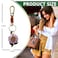 ZOUITY Leather Leaf Fruit Keychain Retro AccessoriesCute Keychains for Women Wallet BagPurse Keyring HolderWomens Key Organizer and Keychains Pendant CharmsPurple Daisy