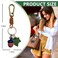 ZOUITY woodiness Leaf Fruit Keychain Retro AccessoriesCute Keychains for Women Wallet BagPurse Keyring HolderWomens Key Organizer and Keychains Pendant CharmsHazelnut