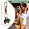 ZOUITY woodiness Leaf Fruit Keychain Retro AccessoriesCute Keychains for Women Wallet BagPurse Keyring HolderWomens Key Organizer and Keychains Pendant CharmsHazelnut