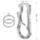 Idakekiy Stylish Carabiner Keychain Zinc Alloy Key Chain Bottle Opener Silver