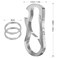 Idakekiy Stylish Carabiner Keychain Zinc Alloy Key Chain Bottle Opener Silver