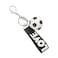 Keele football keychain for boys team sport for kids soccer key ring for men Black