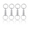 Mandala Crafts Quick Release Keychain Detachable Split Key Rings Pull Apart Key Clip Connector Silver
