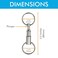 Millennial Essentials 4 Pack Quick Release Detachable Pull Apart Keychain Silver Dual Key Ring Snap Lock Holder 4
