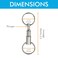 Millennial Essentials 4 Pack Quick Release Detachable Pull Apart Keychain Silver Dual Key Ring Snap Lock Holder 4